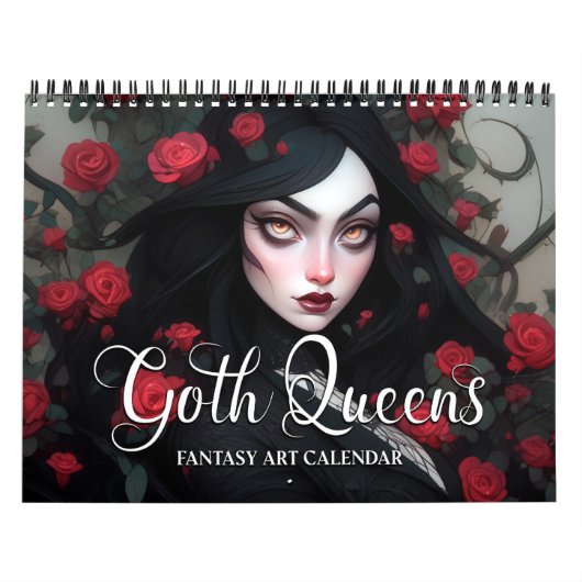 2026 Gothic Queens Fantasy Kunstkalender Kalender (Hoes)