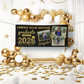 2026 Goud Schets 3 Foto Collage Moderne Afstudeerf Spandoek