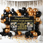 2026 Goud Schets 4 Foto Congrats Afstudeerfeest Spandoek