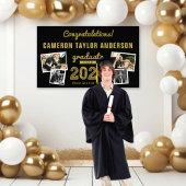 2026 Goud Schets 4 Foto Congrats Afstudeerfeest Spandoek