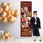 2026 Goud Schets 5 Foto Modern Afstudeerfeest Spandoek