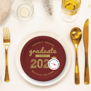 2026 Goud Vet Schets Typografie Afstudeerfeest Papieren Bordje