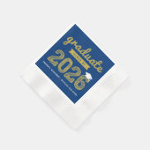 2026 Gouden Tekst Moderne Afstudeerfeest Servetten (Hoek)