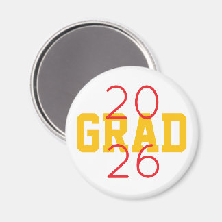 2026 GRAD Aangepaste schoolkleuren Leuk Magneet