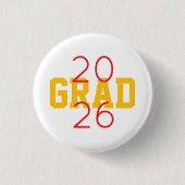 2026 GRAD Aangepaste schoolkleuren Leuk Ronde Button 3,2 Cm (Voorkant)