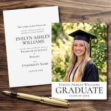 2026 Graduation Announcement Photo Card Classic