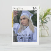 2026 Graduation Collage Script Gold Photo Kaart (Staand voorkant)