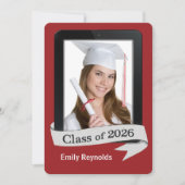 2026 Graduation Commencement Tablet Invite Kaart (Voorkant)
