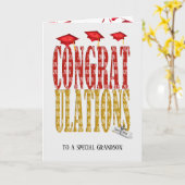 2026 Graduation Congratulations for Grandson Kaart (Gele Bloem)