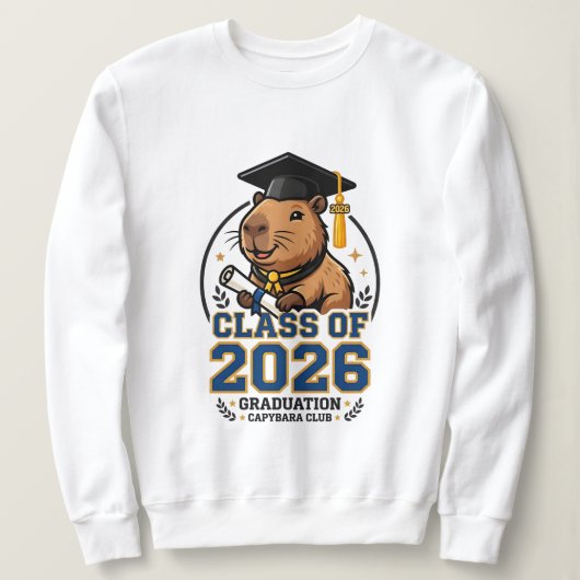 2026 graduation design featuring a capybara  trui (Design voorkant)