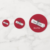 2026 Graduation Diploma on White and Red  Confetti (Voorkanten)