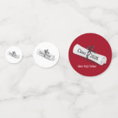 2026 Graduation Diploma on White and Red  Confetti (Achterkanten)