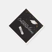 2026 Graduation Gold Confetti and Cap Servet (Hoek)