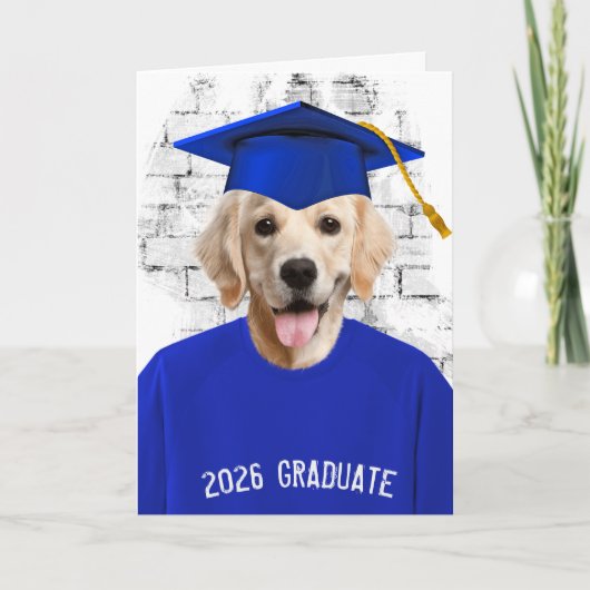 2026 Graduation Golden Retriever  Kaart (Voorkant)