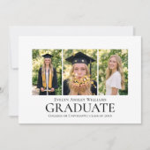 2026 Graduation Party Invitation Classic Photo Kaart (Voorkant)