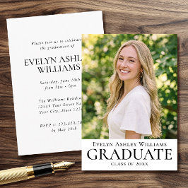 2026 Graduation Party Invitation Photo Insert Card Informatiekaartje