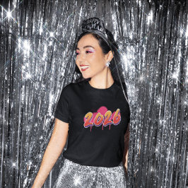 2026 Graffiti Style Color Splash New Year T-shirt