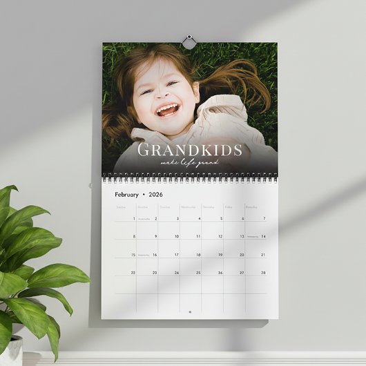 2026 Grandkids Make Life Grand Custom Photo  Kalender