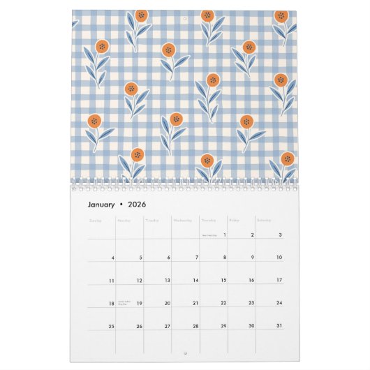 2026 Grandmillenial Pastel Floral Art Calendar Kalender (Jan 2026)