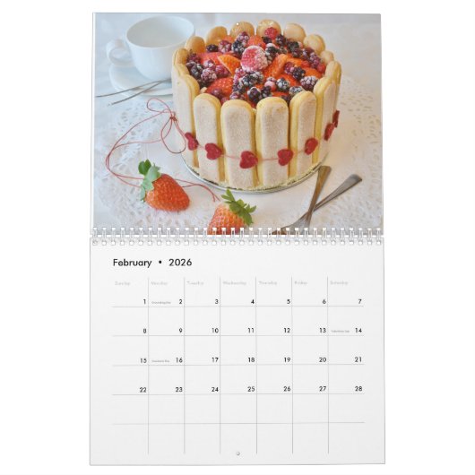 2026 Grappig gestresst is desserts achterstevoren  Kalender (Feb 2026)