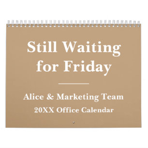 2026 Grappige kantoor aftelling naar het weekend Kalender