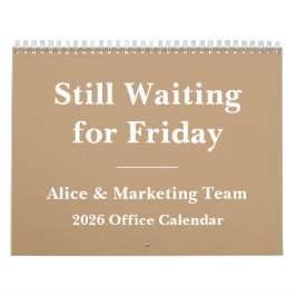 2026 Grappige kantoor aftelling naar het weekend Kalender