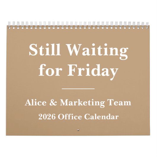 2026 Grappige kantoor aftelling naar het weekend Kalender (Hoes)