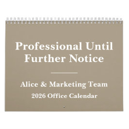 2026 Grappige Kantoor Minimalistische Humor Kalender