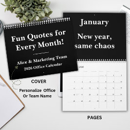 2026 Grappige Kantoor Muurkalender Kalender