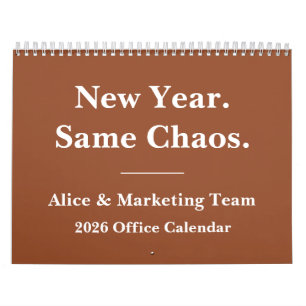 2026 Grappige kantoorpret het hele jaar door Kalender