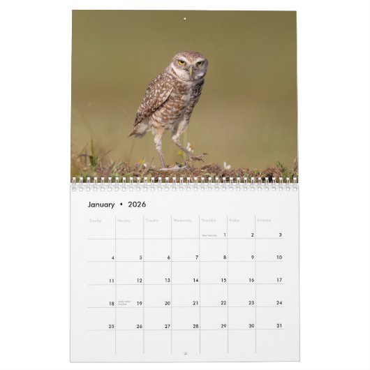 2026 Gravende Uil Kalender (Jan 2026)