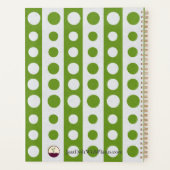 2026 Green and White Checkered Spiral Planner (Achterkant)