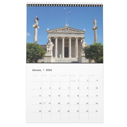 2026 Griekenland Kalender (Jan 2026)