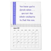 2026 Griekse Humor Kalender (Jan 2027)