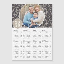 2026 Grijs Beige Custom Photo Magnetische Kalender