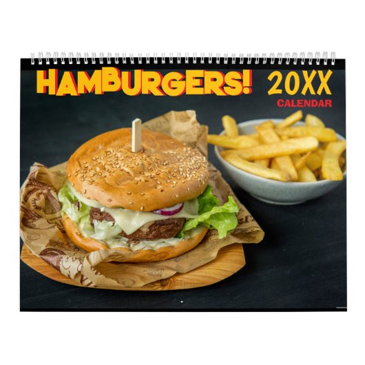 2026 Hamburger Wall Calendar Food Kalender (Hoes)