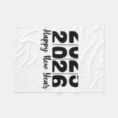 2026 Happy New Year Bold Numbers Celebration Party Fleece Deken (Voorkant (Horizontaal))