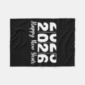 2026 Happy New Year Bold Numbers Celebration Party Fleece Deken (Voorkant (Horizontaal))