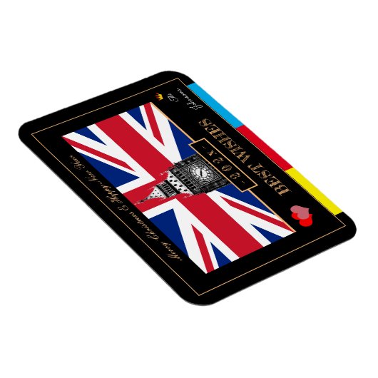 2026 Happy New Year, Britse vlag, Big Ben Verenigd Magneet (Rechterzijde)