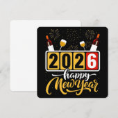 "2026 Happy New Year" Celebration Design Bedankkaart (Voorkant / Achterkant)