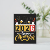 "2026 Happy New Year" Celebration Design Briefkaart (Staand voorkant)