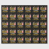 "2026 Happy New Year" Celebration Design Cadeaupapier (Vlak)