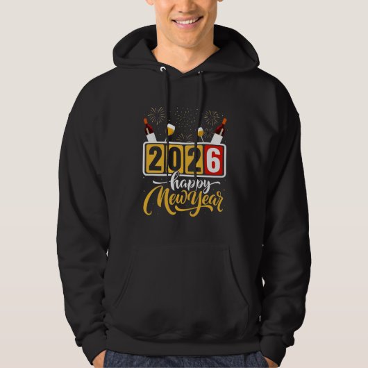 "2026 Happy New Year" Celebration Design Hoodie (Voorkant)