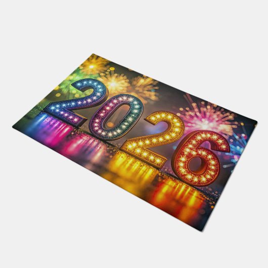 2026, Happy New Year Celebration, Deurmat (Schuin)