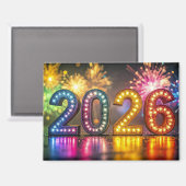 2026, Happy New Year Celebration, Magneet (Voorkant / Achterkant)