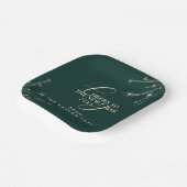 2026 Happy New Year Classy Modern Typography Green Papieren Bordje (Gebogen)