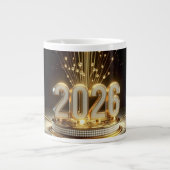 2026 Happy New Year Coffee Mug Grote Koffiekop (Voorkant)