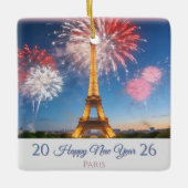 2026 Happy New Year Customizable Ornament - Paris (Voorkant)