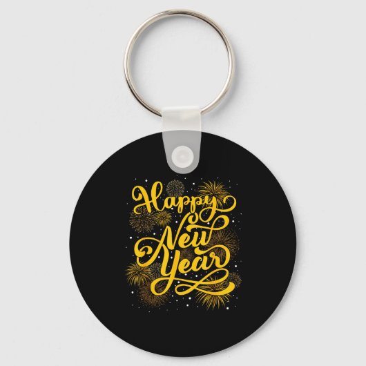 2026 Happy New Year Firework New Year's Eve Party Sleutelhanger (Voorkant)