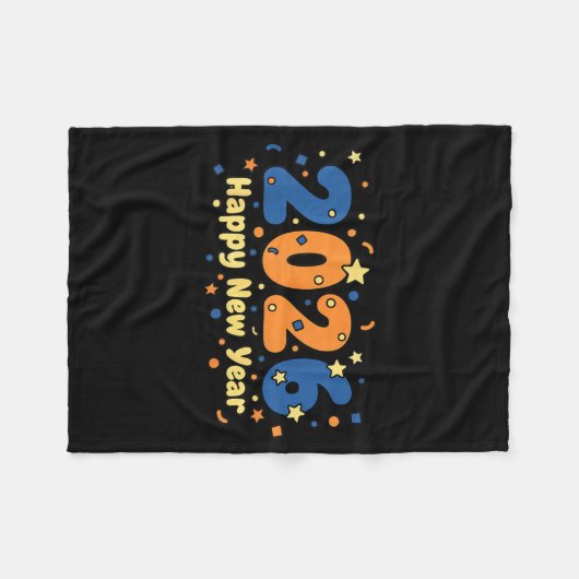 2026 Happy New Year Fireworks Celebration  Fleece Deken (Voorkant (Horizontaal))